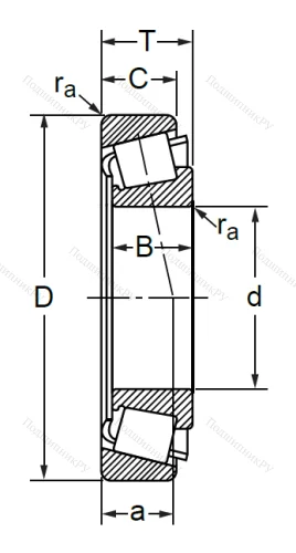 Конический роликовый подшипник 67512 (32212 B) в Нижнем Новгороде