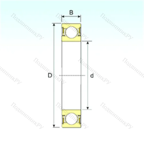 Подшипник шариковый радиальный 6006-2RZ от производителя  ISB