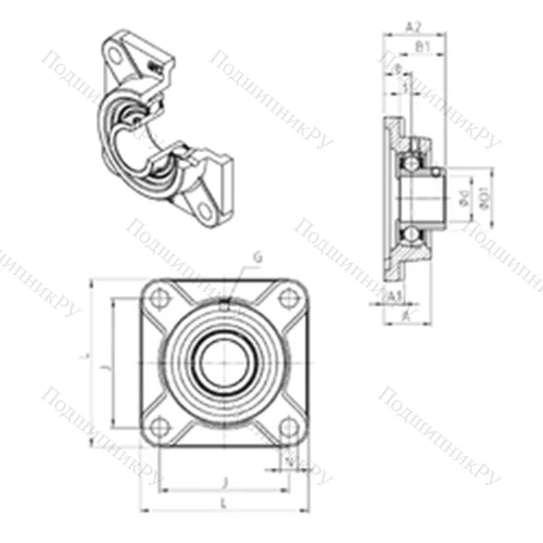 Подшипниковый узел шариковый радиальный USF 211 от производителя  SNR