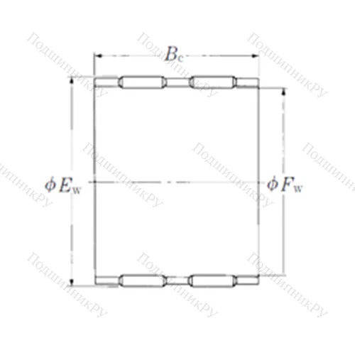 Подшипник игольчатый радиальный FBN-242825W от производителя  NSK Подшипник игольчатый радиальный FBN-242825W от производителя  NSK