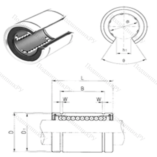Подшипник шариковый линейный LME 25UUOP от производителя  Samick