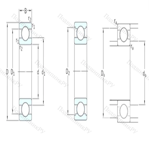 Подшипник шариковый радиальный 619/7 от производителя  SKF