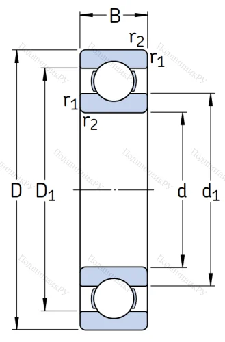 Однорядный шариковый подшипник 6320/C 3VL 0241 от производителя  SKF