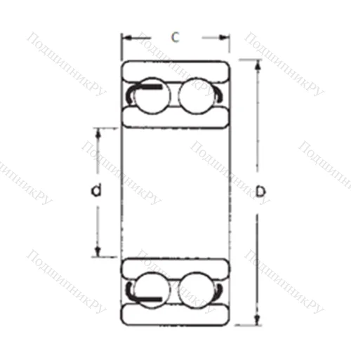 Подшипник шариковый радиальный 4211ZZ от производителя  FBJ