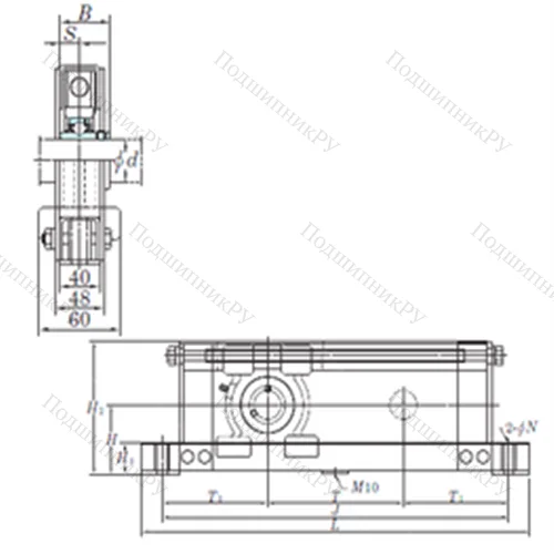 Подшипниковый узел шариковый радиальный UCTL 205-300 от производителя  KOYO