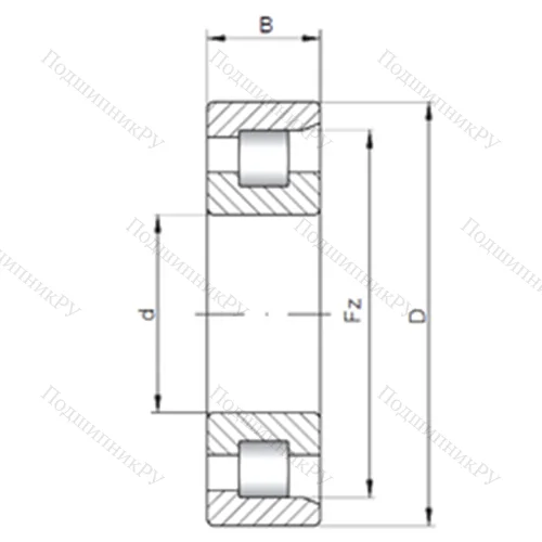 Подшипник роликовый радиальный NF 3220