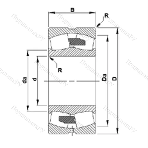 Подшипник роликовый радиальный самоцентрирующийся 23044YM