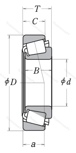 Конический роликовый подшипник HR 32314 J от производителя  NSK