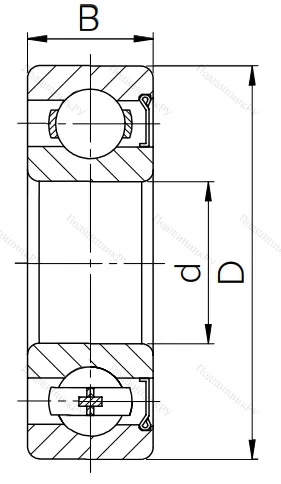 Шариковый однорядный подшипник 60307 (6307 Z) в Нижнем Новгороде