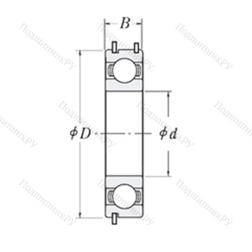 Подшипник шариковый радиальный 62/32GPC 4