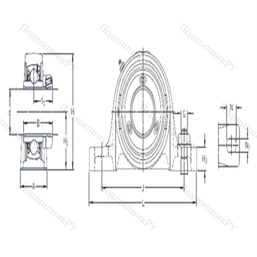 Подшипниковый узел шариковый радиальный SY 1.15/16 PF/AH от производителя  SKF