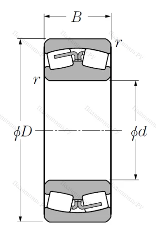Сферический роликовый подшипник 21310 CD 1C 3 от производителя  NTN