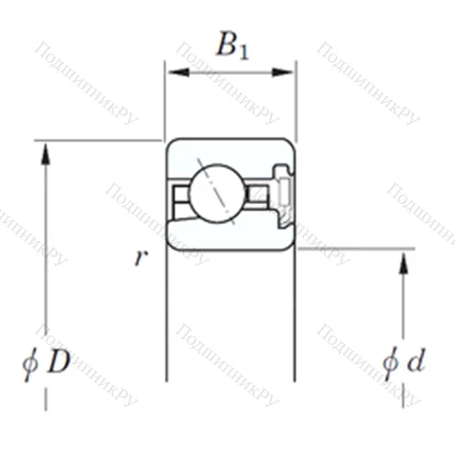 Подшипник шариковый радиально-упорный KJA 090 RD