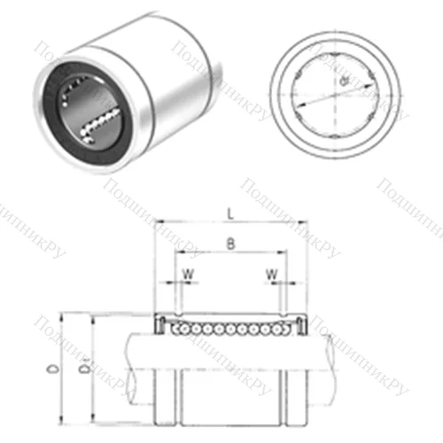 Подшипник шариковый линейный LM 30 от производителя  Samick