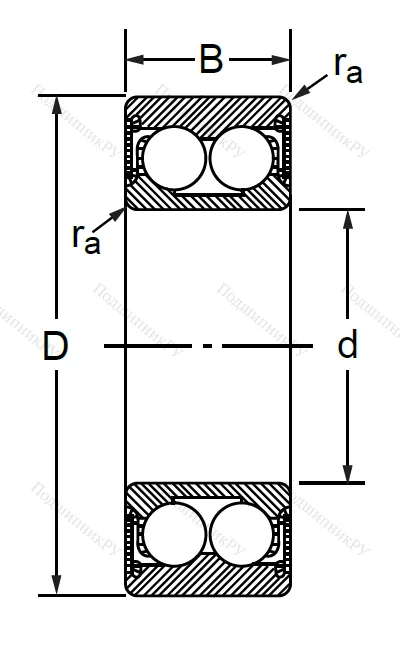 Радиально-упорный шариковый подшипник 3056312 2RS (3312 A 2RSTN) в Нижнем Новгороде