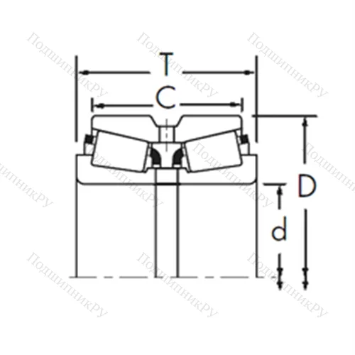 Подшипник роликовый радиально-упорный 386A/384ED+X 1S-386A от производителя  TIMKEN