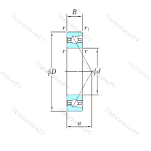 Подшипник шариковый радиально-упорный 3NCHAR 930