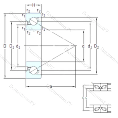Подшипник шариковый упорно-радиальный BSD 2047 CG от производителя  SKF