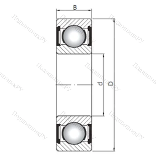 Подшипник шариковый радиальный 61908 ZZ от производителя  CX