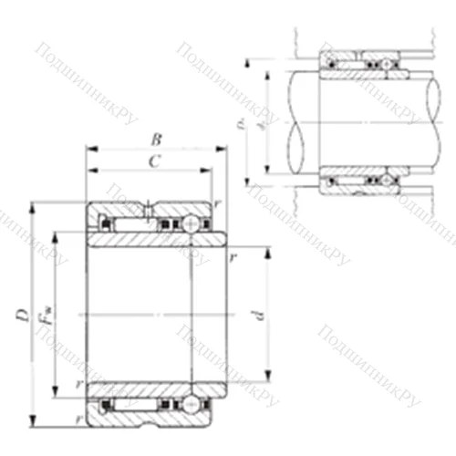 Подшипник комбинированный NATB 5909 от производителя  IKO