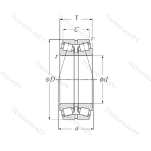 Подшипник роликовый радиально-упорный 413124
