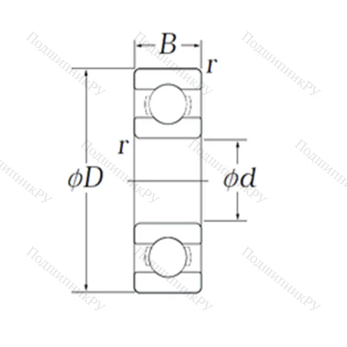 Подшипник шариковый радиальный OB 71