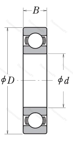 Однорядный шариковый подшипник 6920 от производителя  NSK