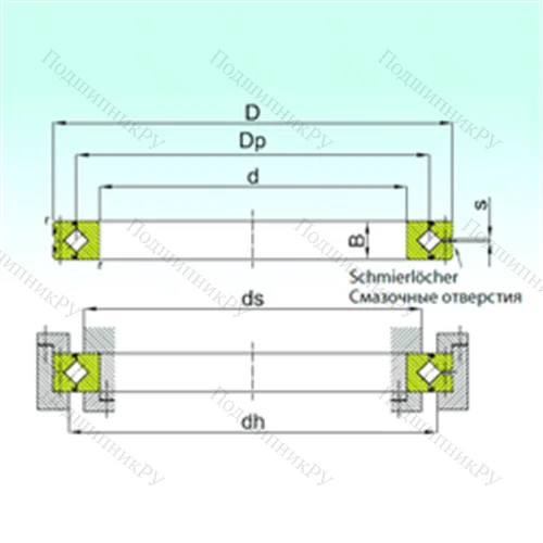 Подшипник роликовый опорно-поворотный SX 011880 от производителя  ISB