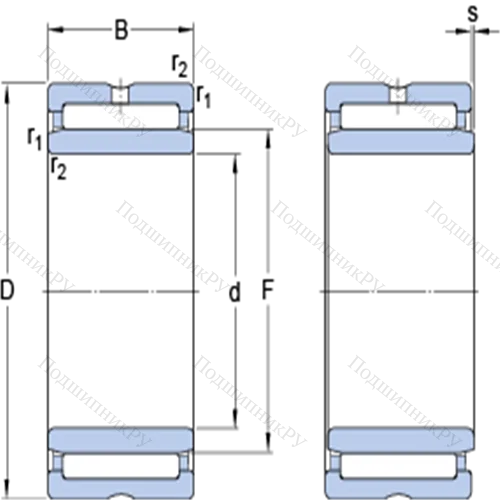 Игольчатые роликоподшипники с механически обработанными кольцами, с внутренним кольцом NA 4905 от производителя  SKF