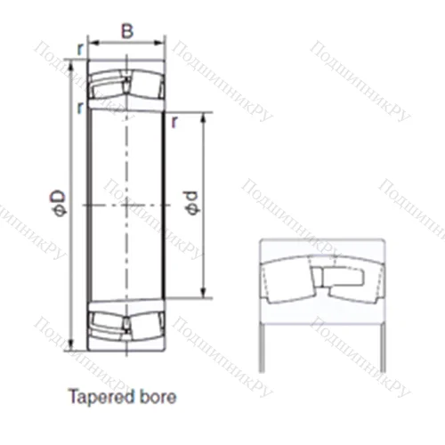 Подшипник роликовый радиальный 230/670EK от производителя  NACHI
