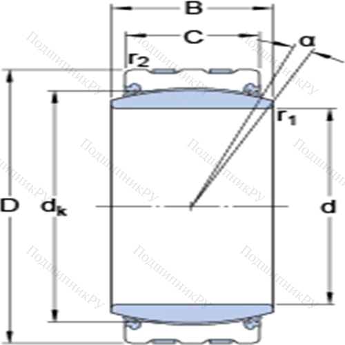 Радиальные сферические подшипники скольжения с контактными поверхностями сталь/сталь, требующие техобслуживания GEC 380 TXA-2RS от производителя  SKF