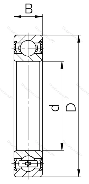 Шариковый однорядный подшипник 1000904 2RS (61904 2RS) в Нижнем Новгороде