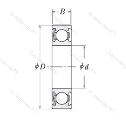 Подшипник шариковый радиальный KLNJ 1/2-Z от производителя  RHP