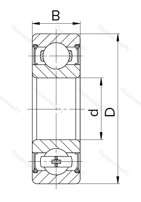 Миниатюрный шариковый подшипник 60025 (625 ZT) в Нижнем Новгороде
