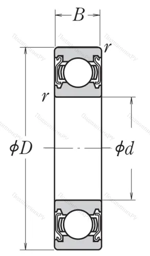 Однорядный шариковый подшипник 6216 ZZ C 3 E от производителя  NSK Однорядный шариковый подшипник 6216 ZZ C 3 E от производителя  NSK
