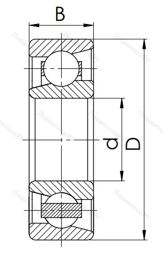 Радиально-упорный шариковый подшипник 46124 Л (7024 ACM) в Нижнем Новгороде