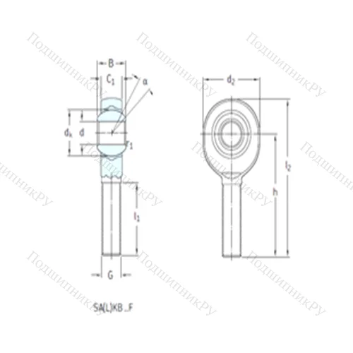 Подшипник скольжения сферический SALKB 8F