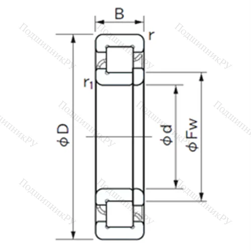 Подшипник роликовый радиальный NUP 2215 E