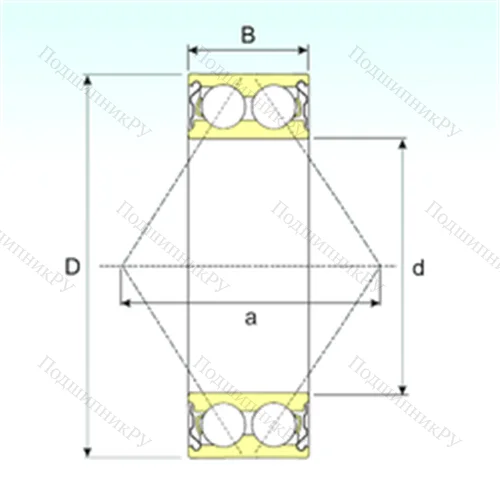 Подшипник шариковый радиально-упорный 3220-ZZ от производителя  ISB