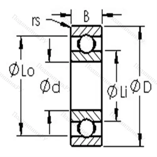 Подшипники шариковые радиальные метрическая серия из нержавеющей стали 607H от производителя  AST