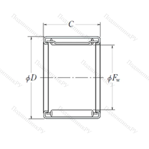 Подшипник игольчатый радиальный FJ-1416