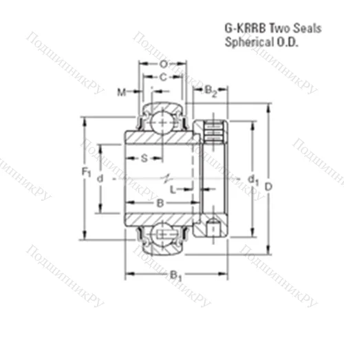 Подшипник шариковый радиальный G 1110KRRB