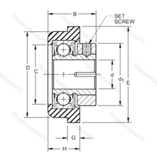 Подшипниковый узел шариковый радиальный S 3PP 4RTF от производителя  TIMKEN