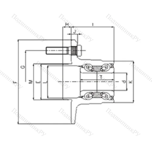 Подшипник шариковый радиально-упорный IJ 132010 от производителя  ILJIN