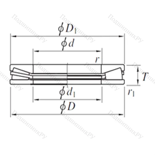Подшипник роликовый упорный THR 303207A