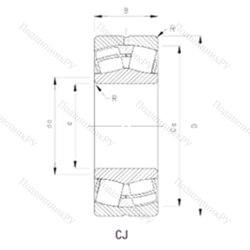 Подшипник роликовый радиальный самоцентрирующийся 22210CJ