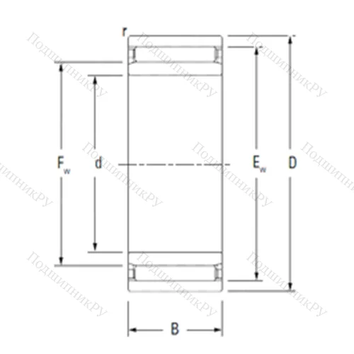 Подшипник игольчатый радиальный NAO 20X 37X 32 от производителя  KOYO Подшипник игольчатый радиальный NAO 20X 37X 32 от производителя  KOYO