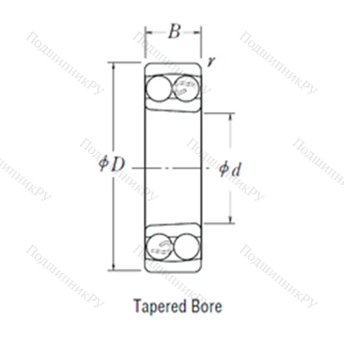 Подшипник шариковый радиальный самоцентрирующийся 2207 K