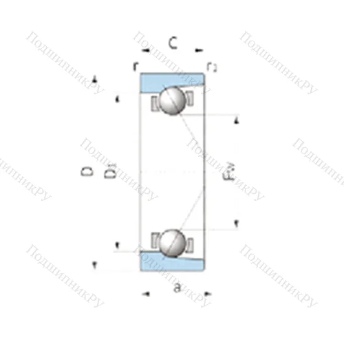 Подшипник шариковый радиально-упорный ASA 3242 от производителя  IJK