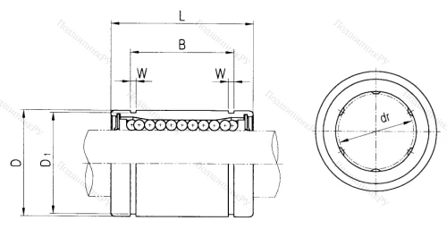 Подшипник LME 16 UU. KB 1636 UU (MTM) в Нижнем Новгороде